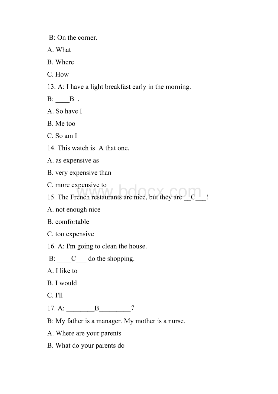 保定电大英语期末机考模拟试题.docx_第3页