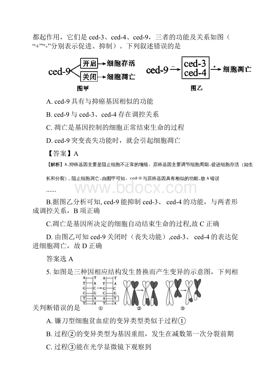 浙江省高三上学期第三次月考理综生物试题.docx_第3页