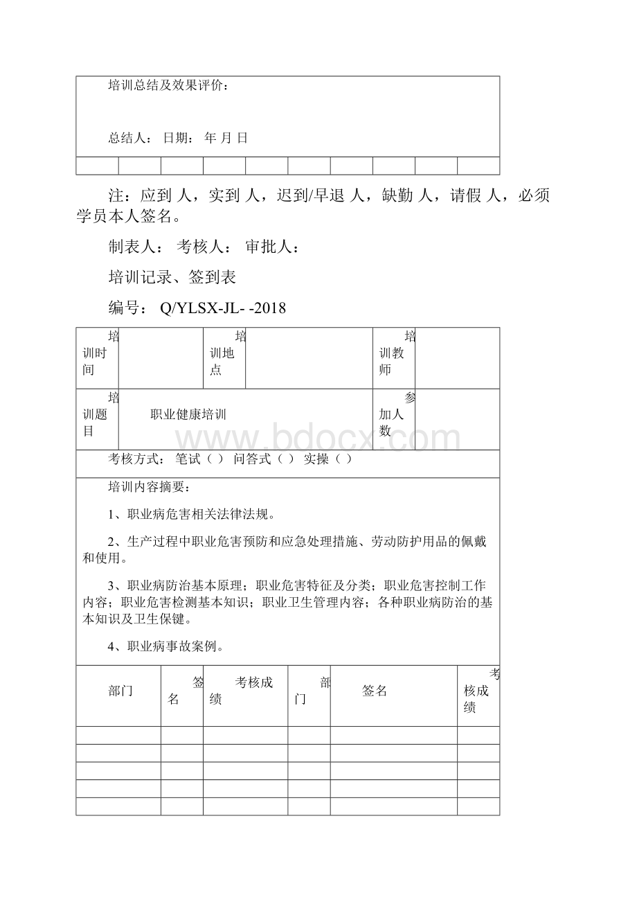 培训记录签到表.docx_第3页