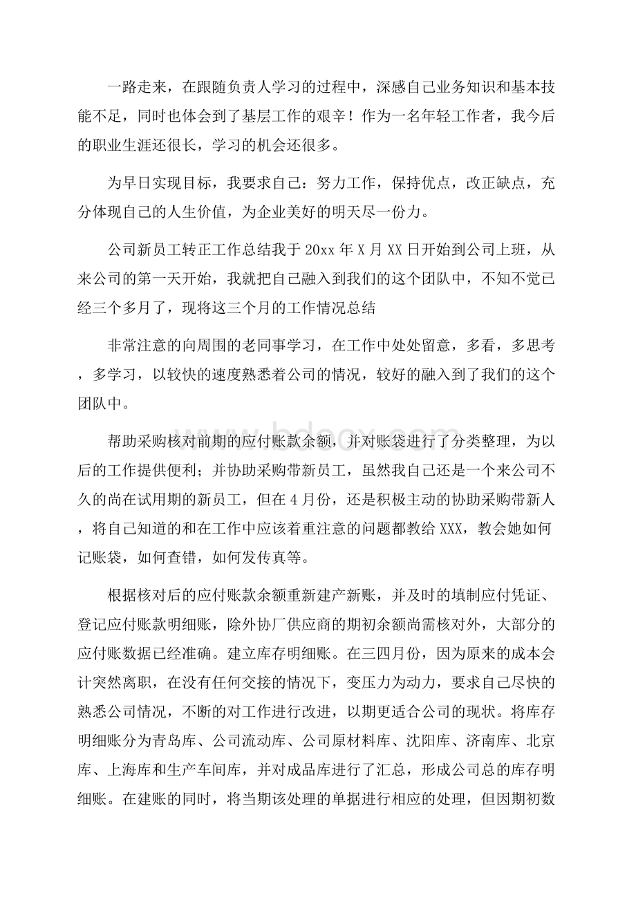 公司新员工个人转正工作总结范文.docx_第2页