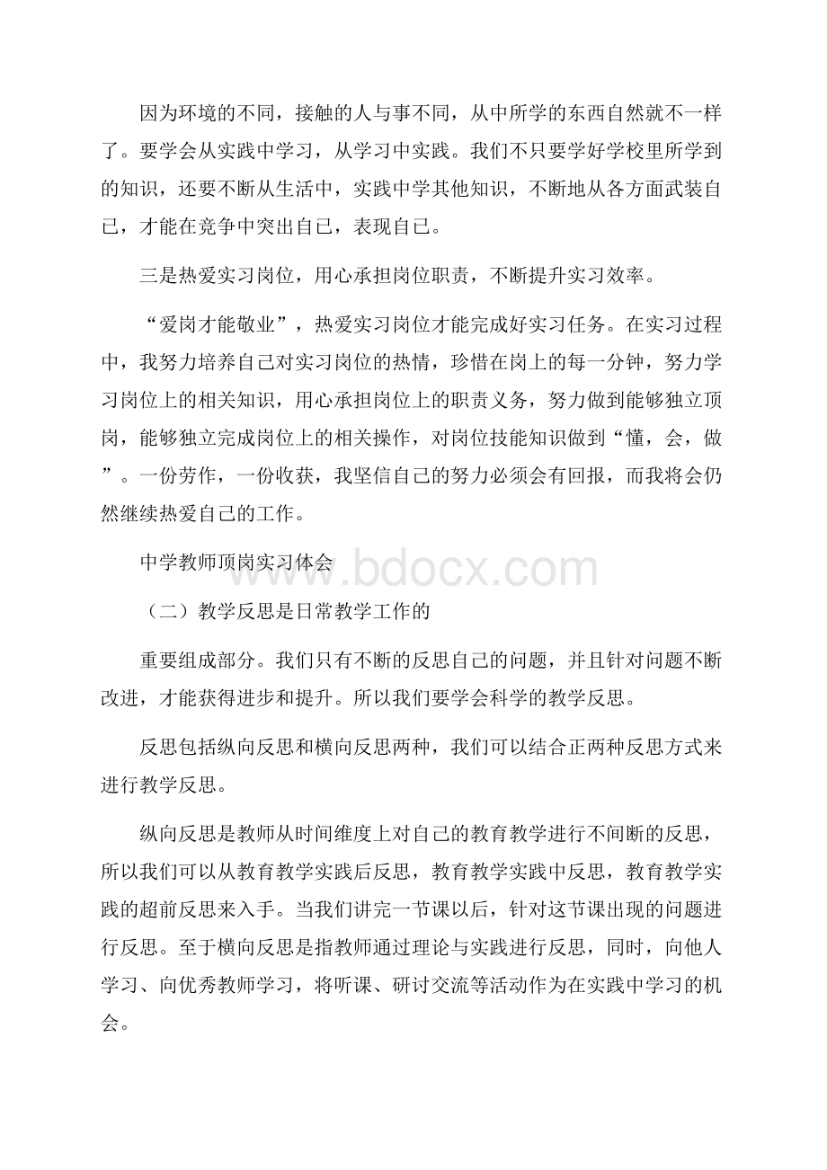 中学教师顶岗实习体会.docx_第2页