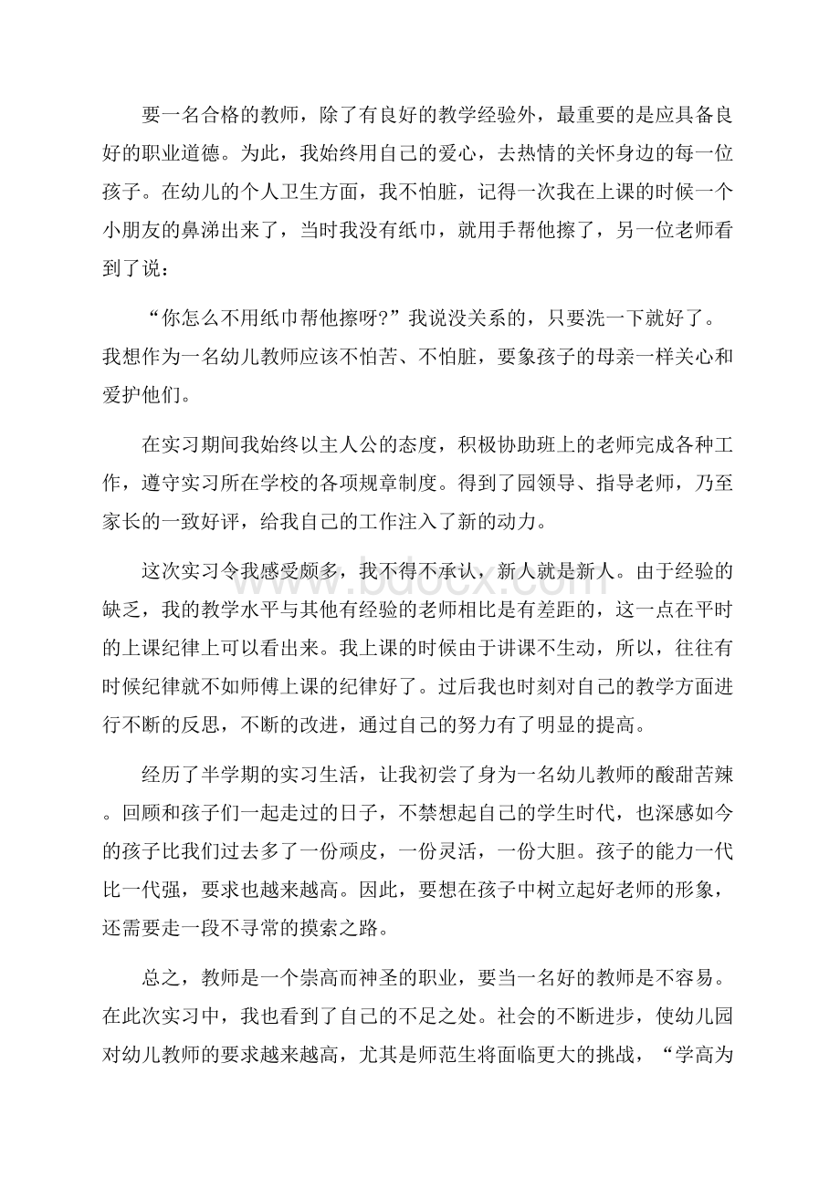 热门幼儿园实习总结4篇.docx_第3页