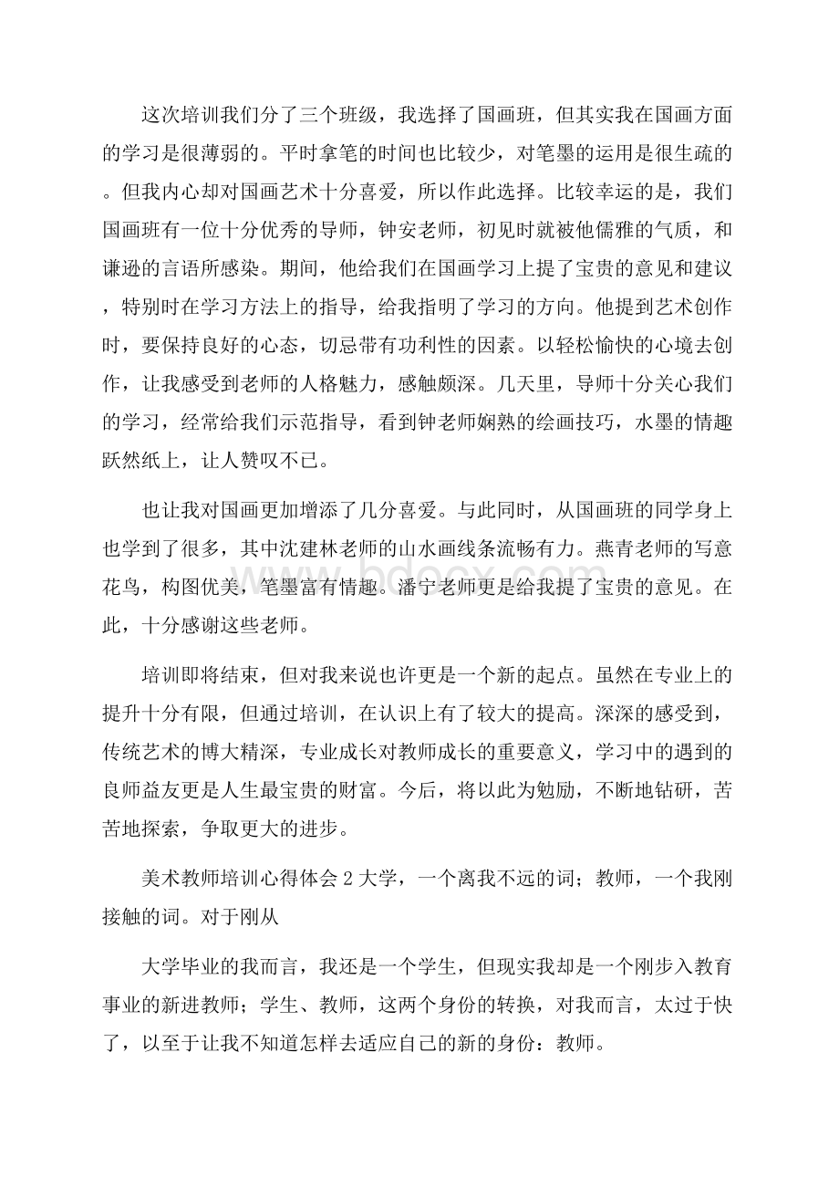 美术教师培训心得体会.docx_第2页