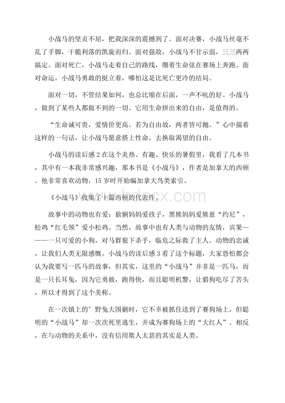 小战马的读后感.docx_第2页