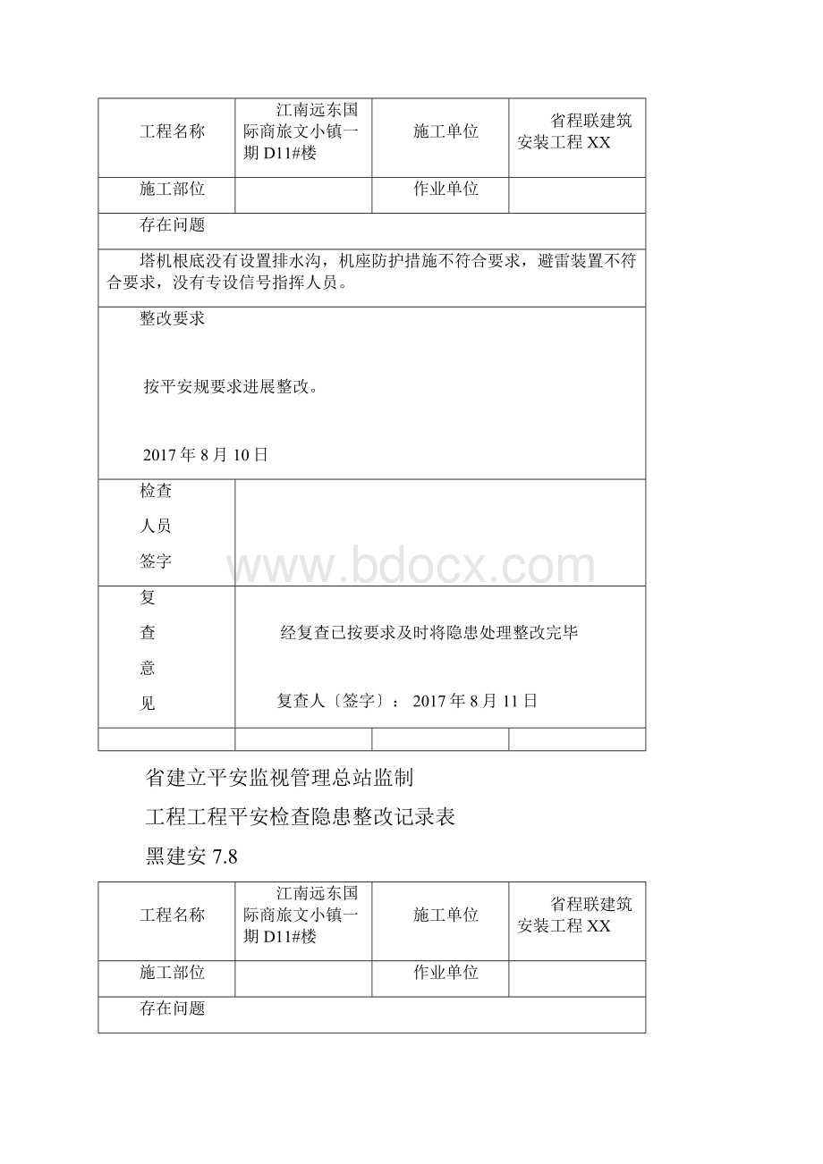 工程项目安全检查隐患整改记录表.docx_第2页