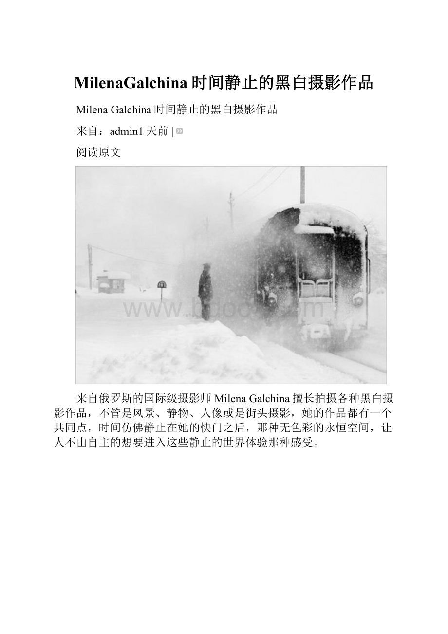 MilenaGalchina时间静止的黑白摄影作品.docx