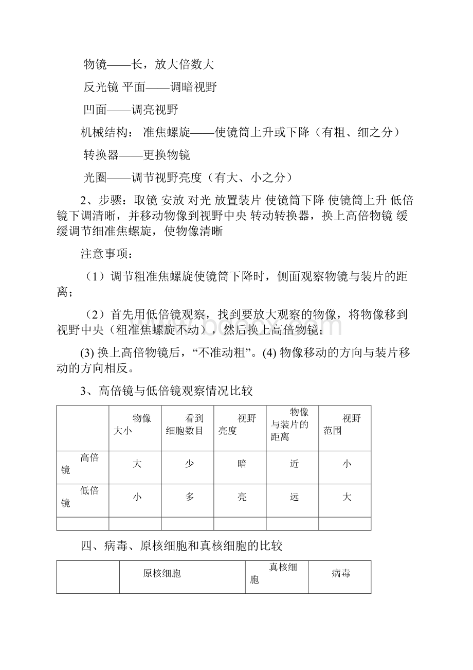 高中生物必修一必修二必修三知识点总结人教版完全免费.docx_第2页