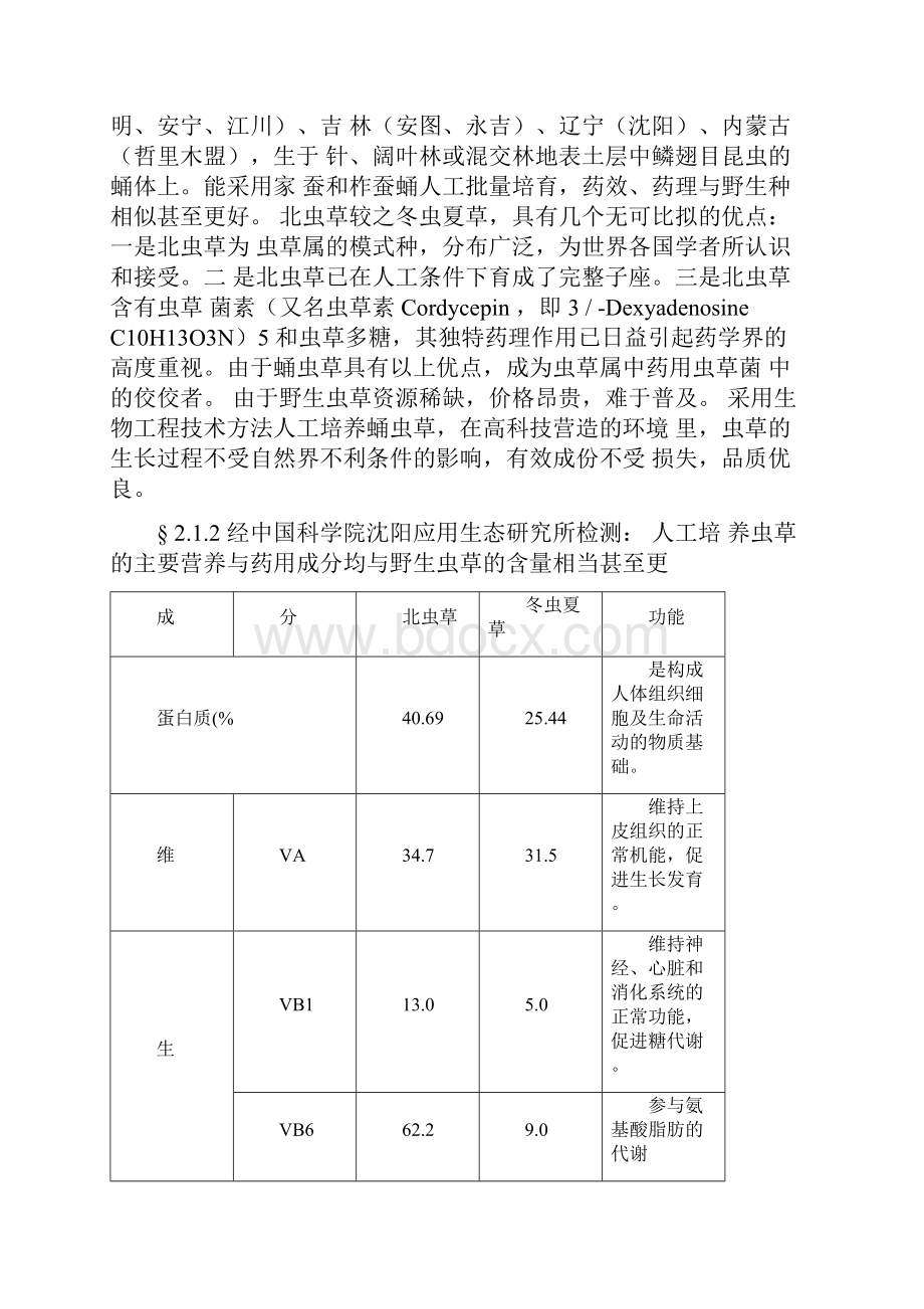 蛹虫草工业化栽培与深加工可行性研究报告.docx_第2页