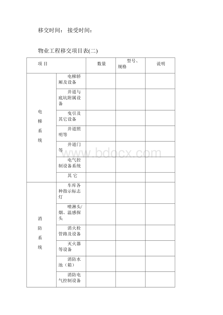 物业移交表格全套.docx_第3页