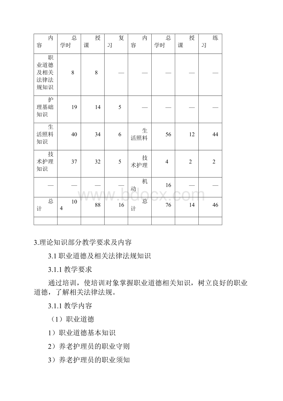 养老护理员培训计划大纲word版本.docx_第3页