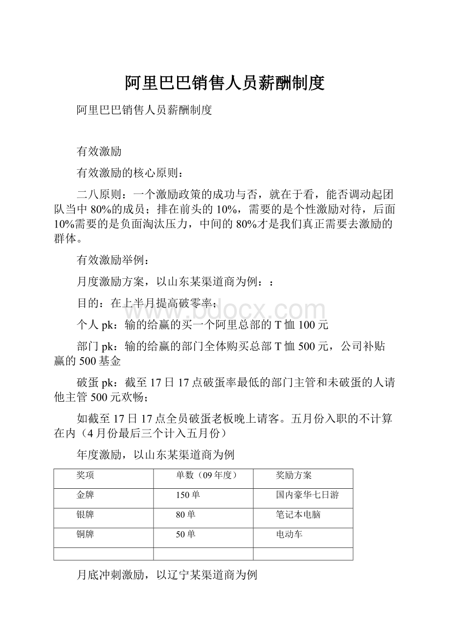 阿里巴巴销售人员薪酬制度.docx_第1页