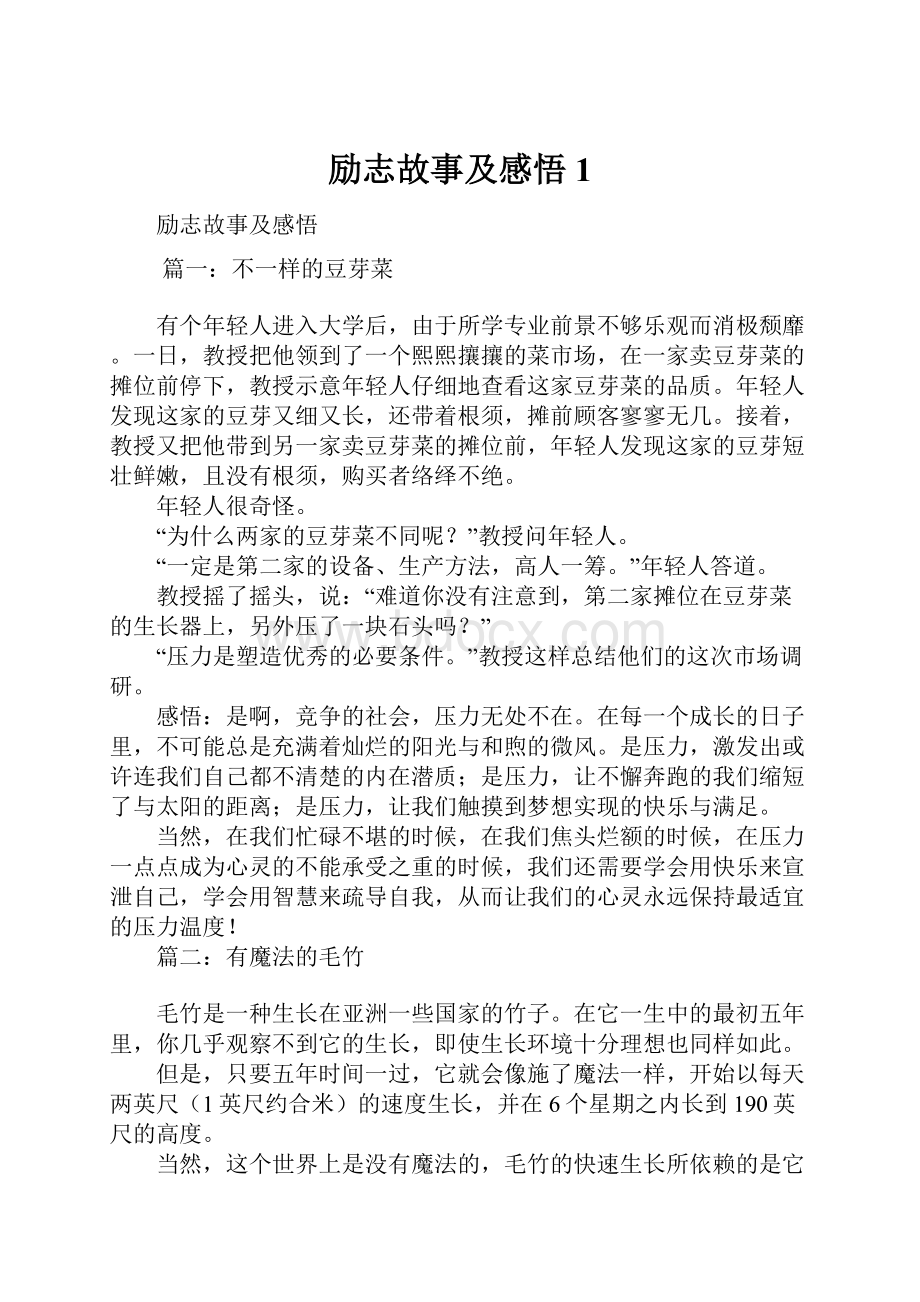 励志故事及感悟1.docx