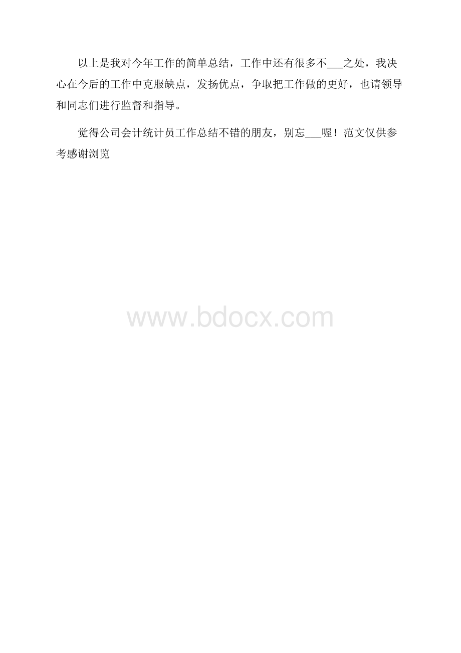 公司会计统计员工作总结范文.docx_第3页