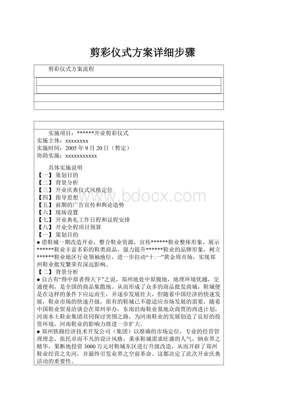 剪彩仪式方案详细步骤.docx_第1页