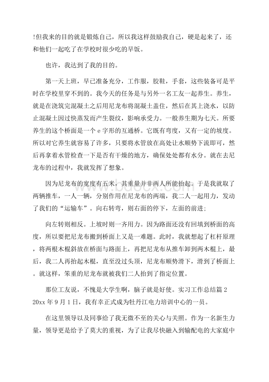 推荐实习工作总结合集五篇.docx_第3页