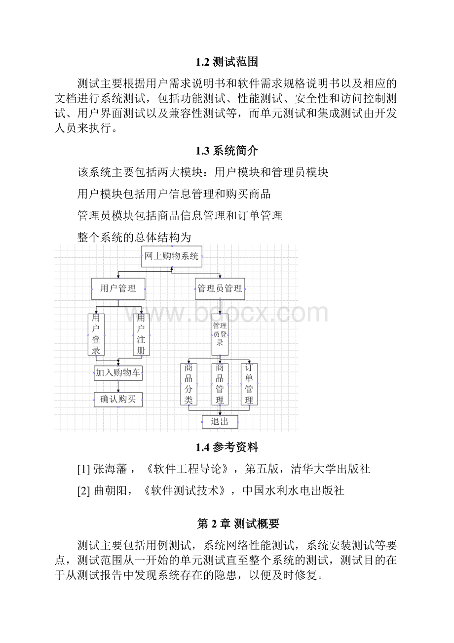 网上购物软件测试课程设计报告.docx_第2页