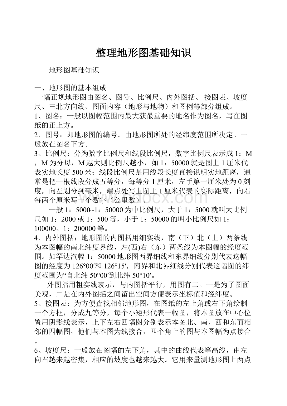 整理地形图基础知识.docx_第1页