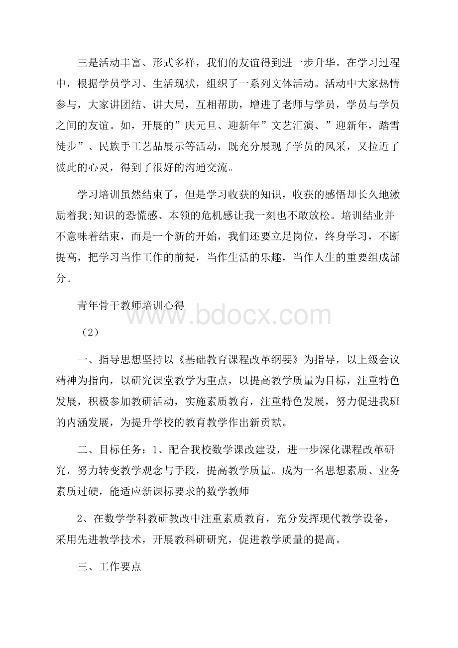 青年骨干教师培训心得5篇.docx_第2页