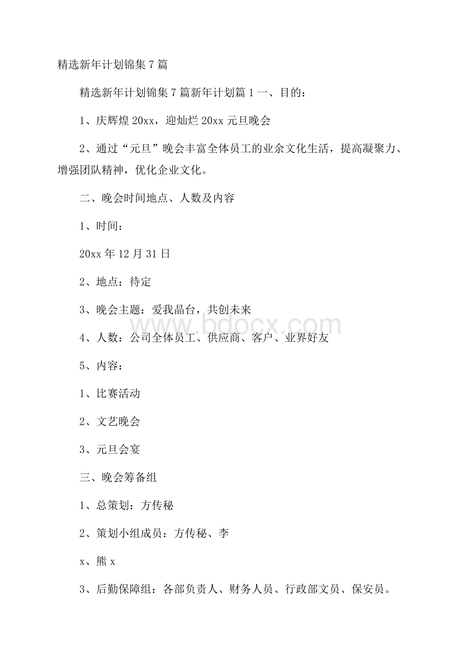 精选新年计划锦集7篇.docx