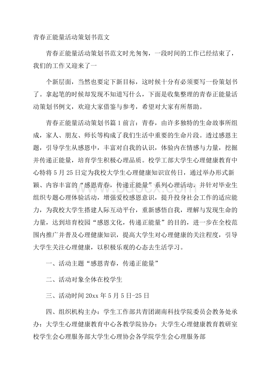 青春正能量活动策划书范文.docx