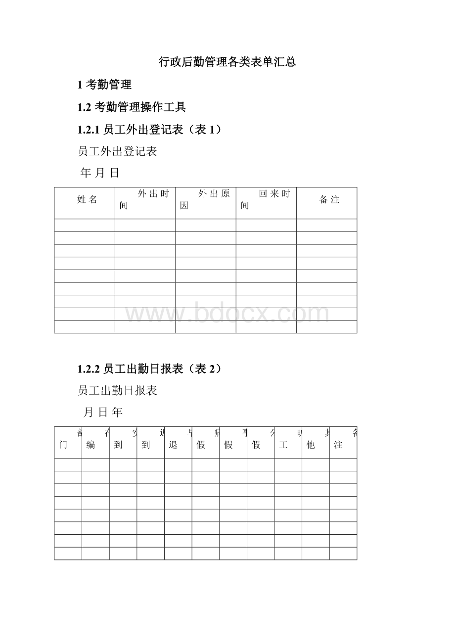 行政后勤管理各类表单汇总.docx_第2页