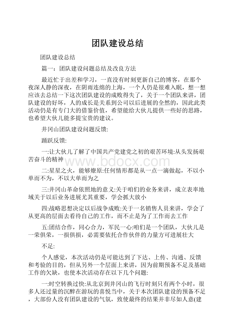 团队建设总结.docx_第1页