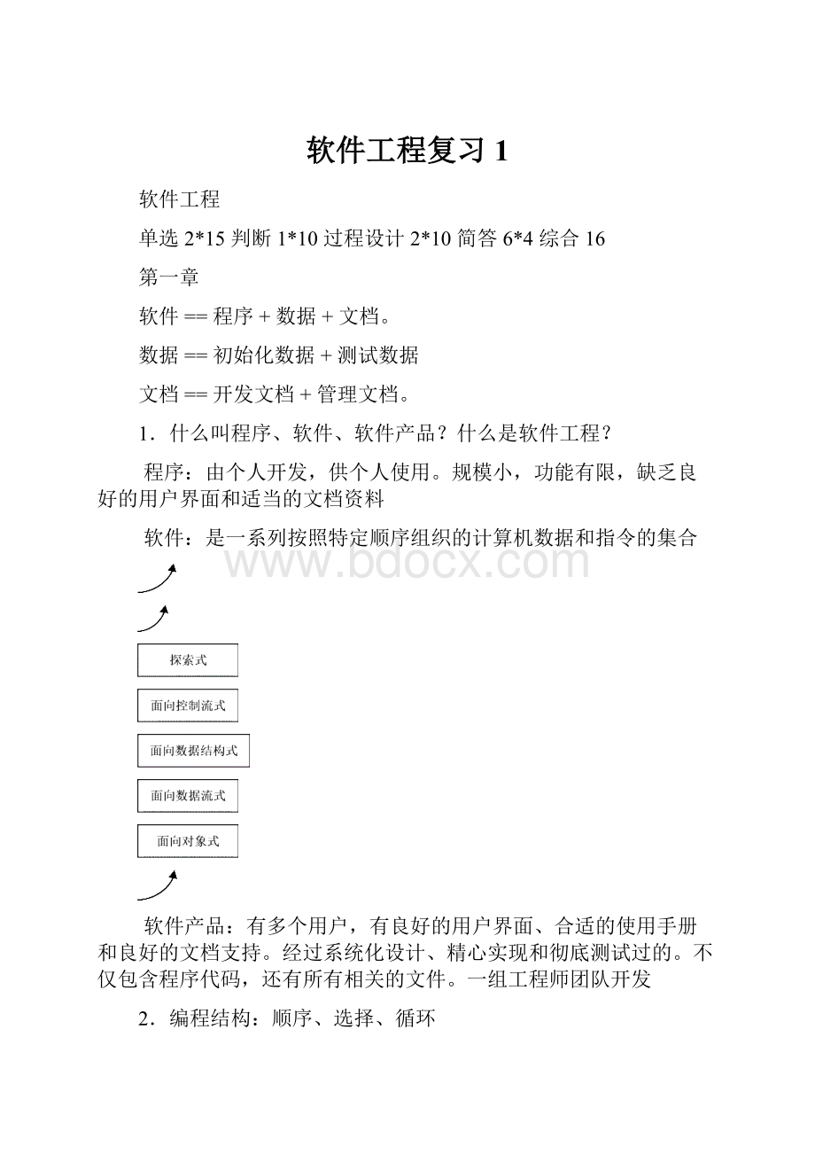 软件工程复习1.docx_第1页