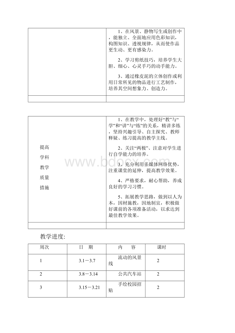 浙美版小学美术第十二册教案计划.docx_第3页