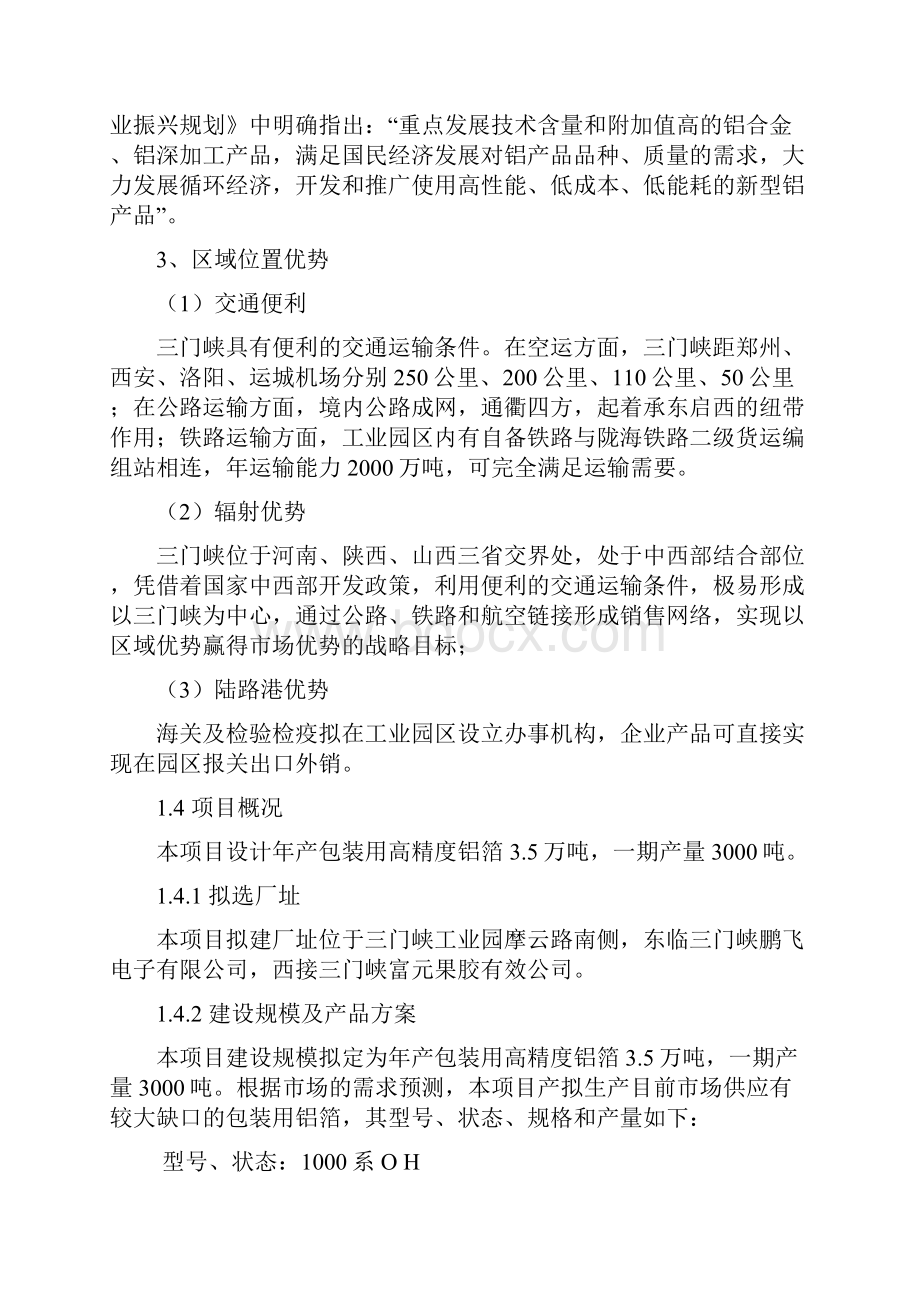 高精度铝箔项目建设可研报告.docx_第3页