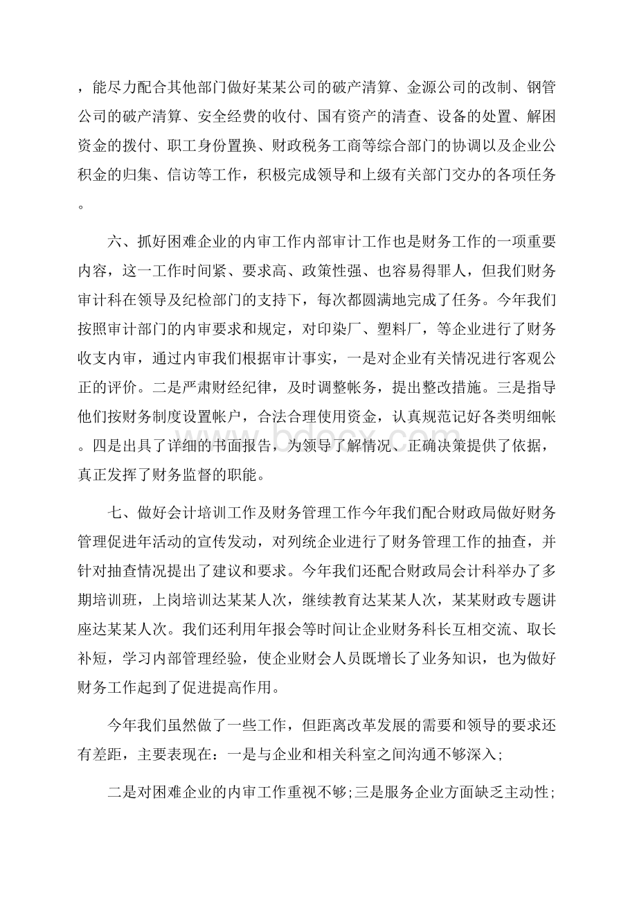 财务审计个人年终工作总结范本.docx_第3页