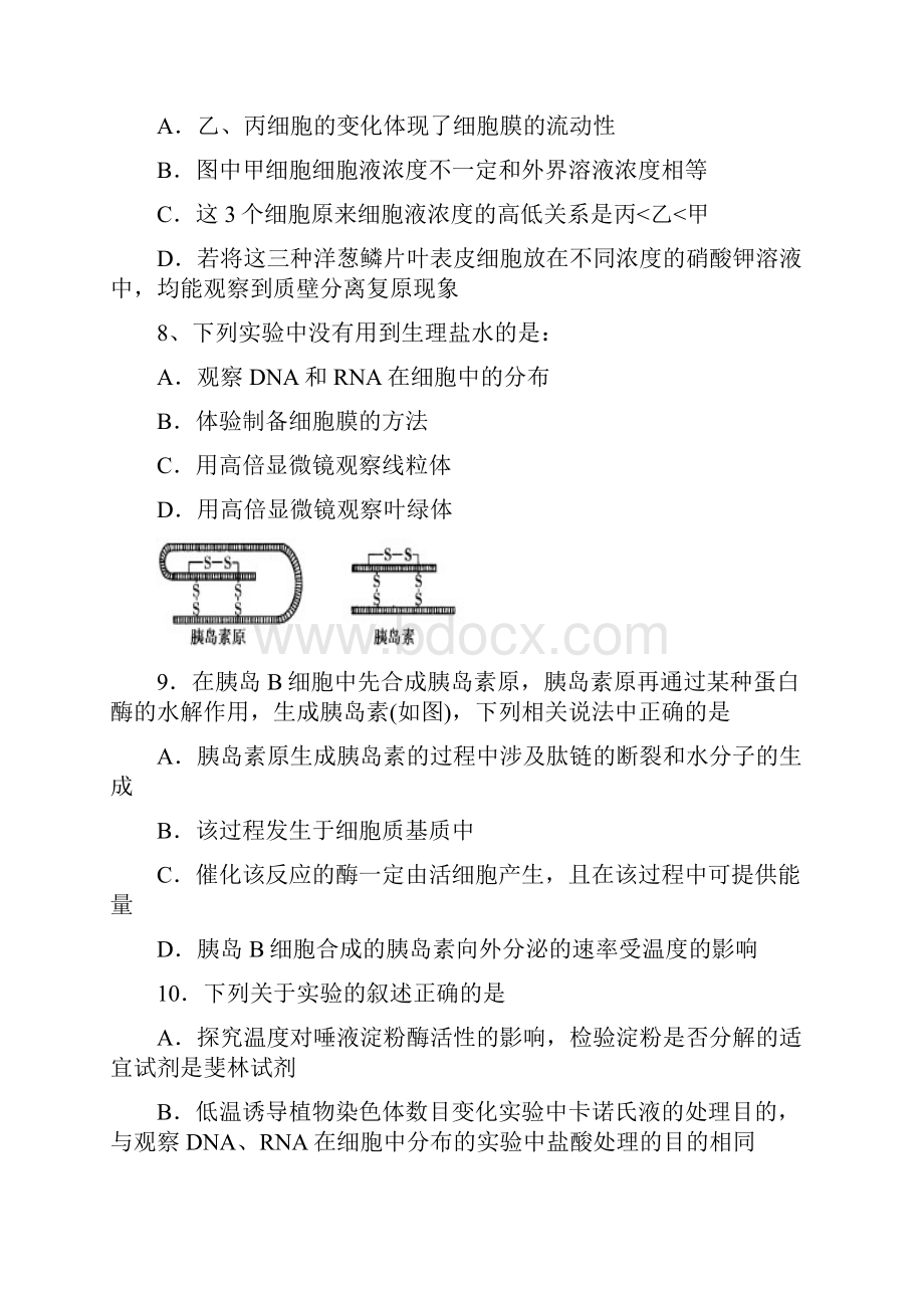 湖北版届高三上学期第五次月考 化学.docx_第3页