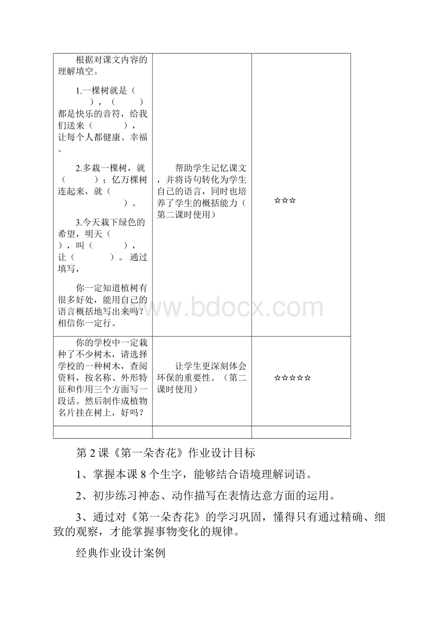 苏教版国标本小学语文四年级下册作业设计.docx_第2页