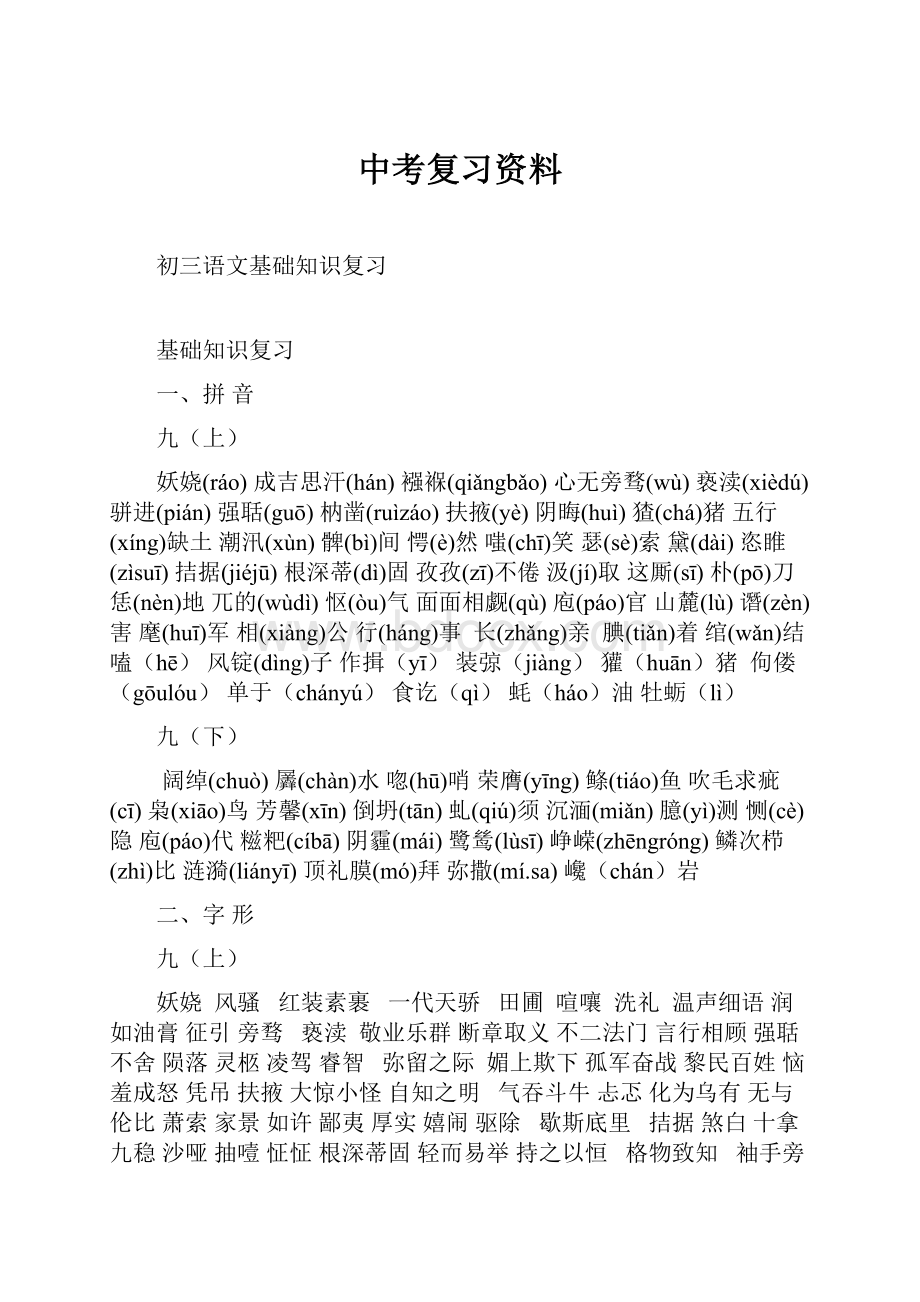 中考复习资料.docx_第1页