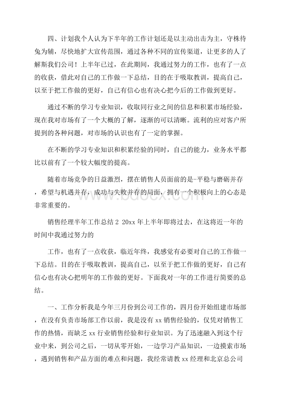 销售经理半年工作总结.docx_第2页