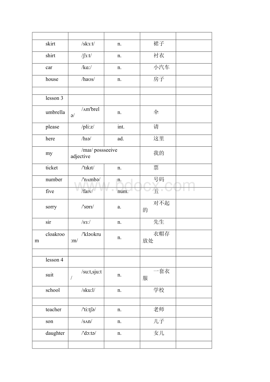 新概念1单词打印版精编版.docx_第2页