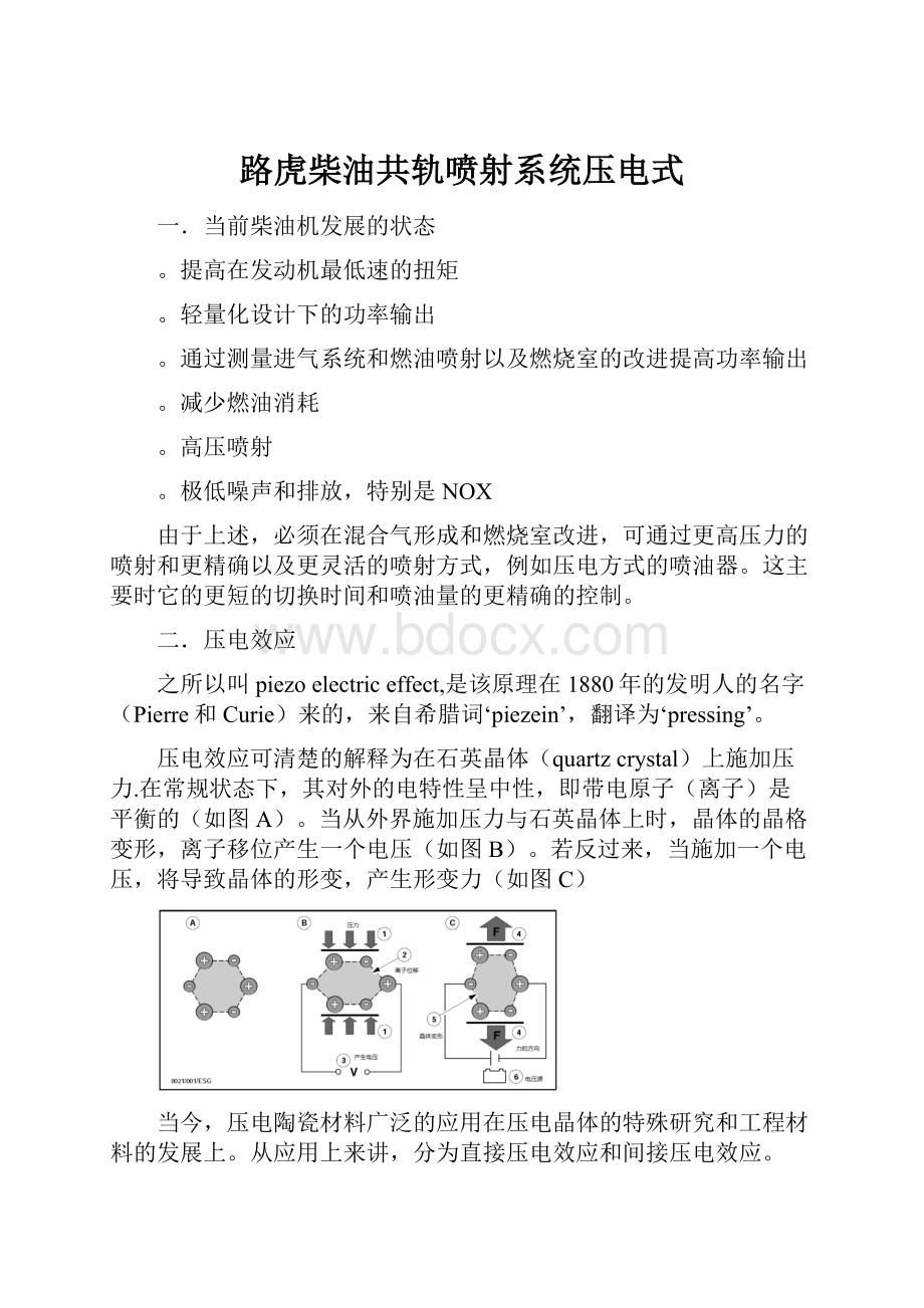 路虎柴油共轨喷射系统压电式.docx_第1页