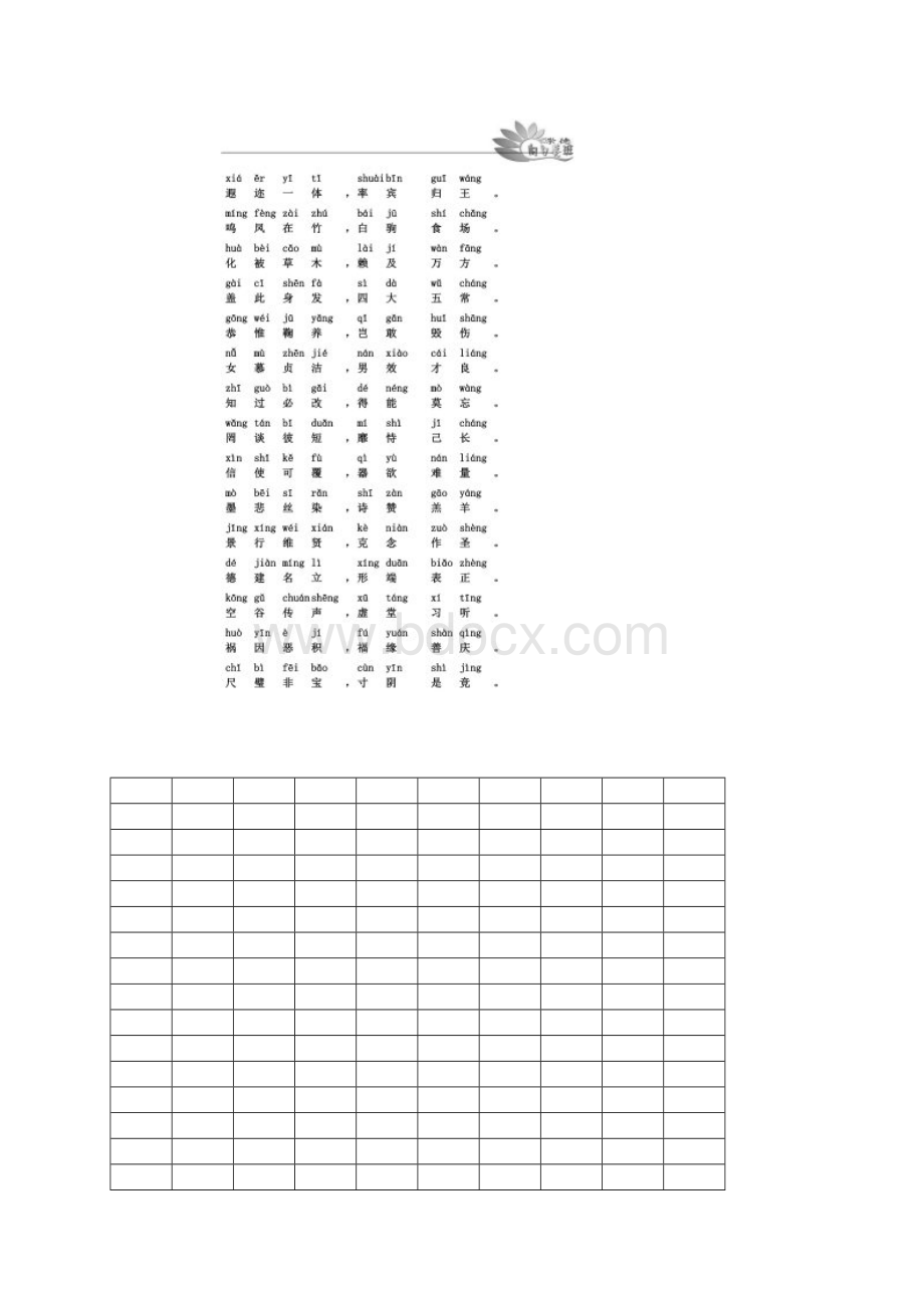 千字文带拼音直接打印版.docx_第3页