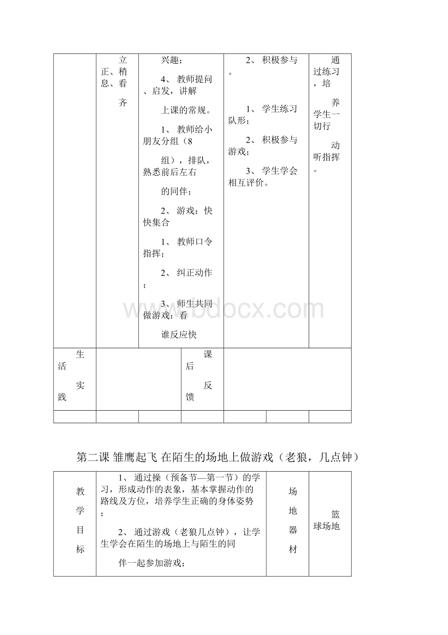 一年级上册体育教案.docx_第2页