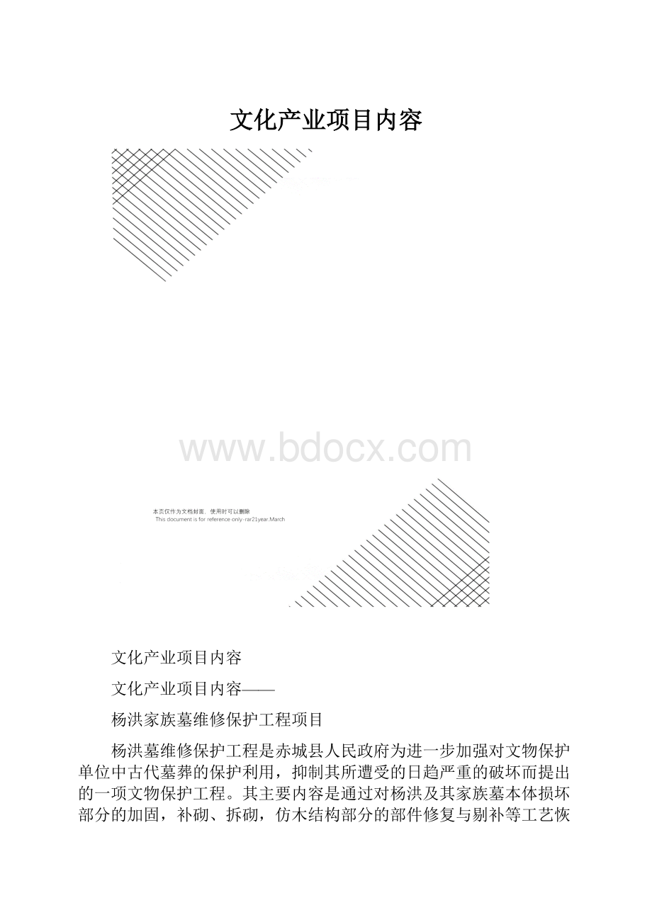 文化产业项目内容.docx_第1页