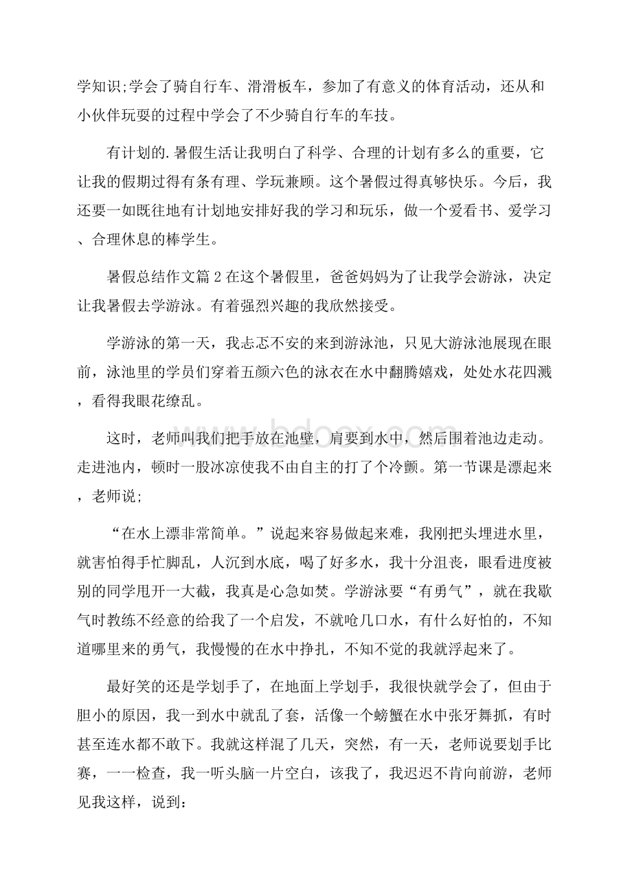 精选暑假总结作文五篇.docx_第2页