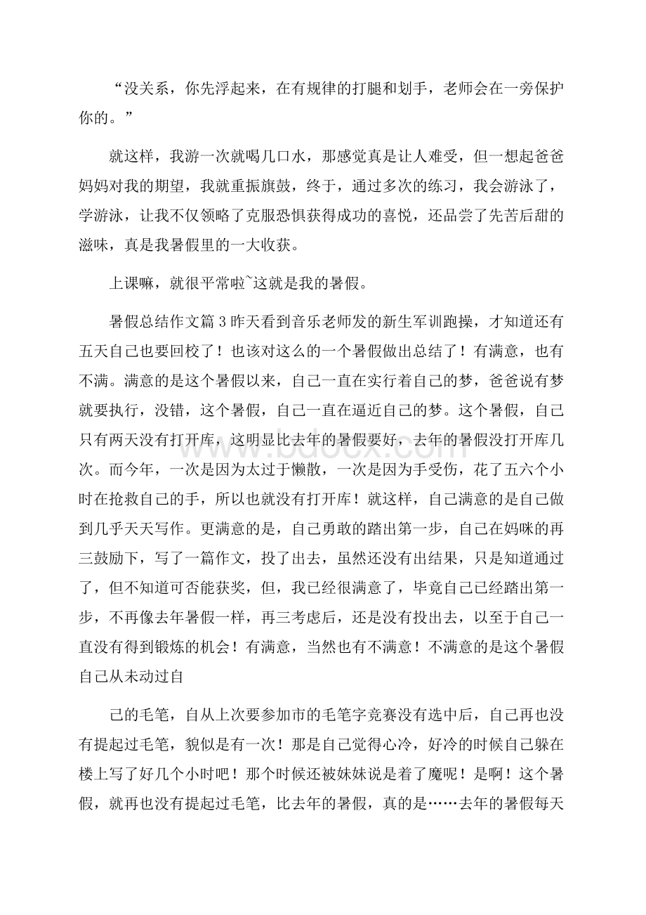 精选暑假总结作文五篇.docx_第3页