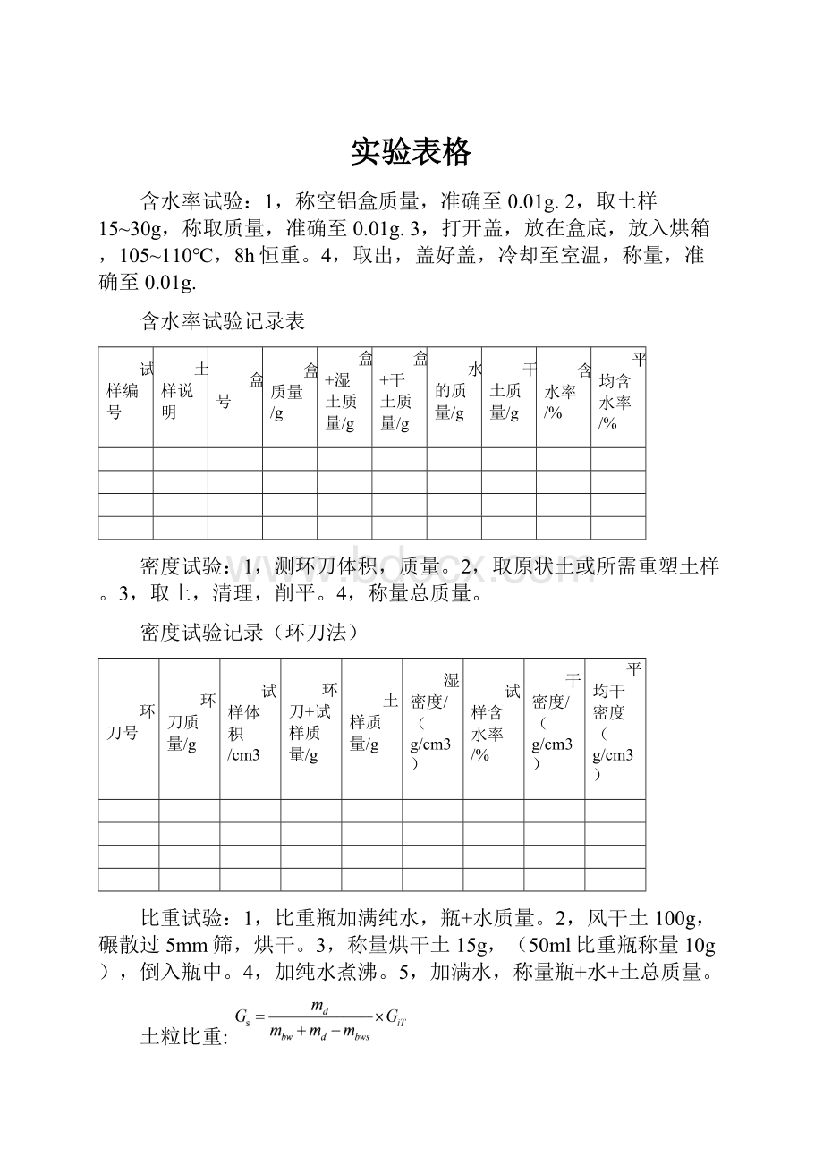 实验表格.docx