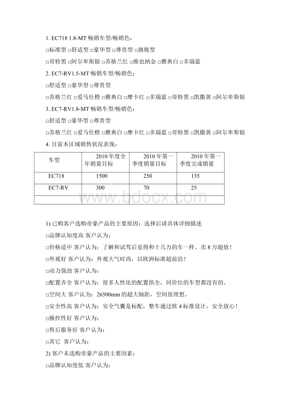 吉利帝豪ec7系经销商专案项目研讨问卷.docx_第2页