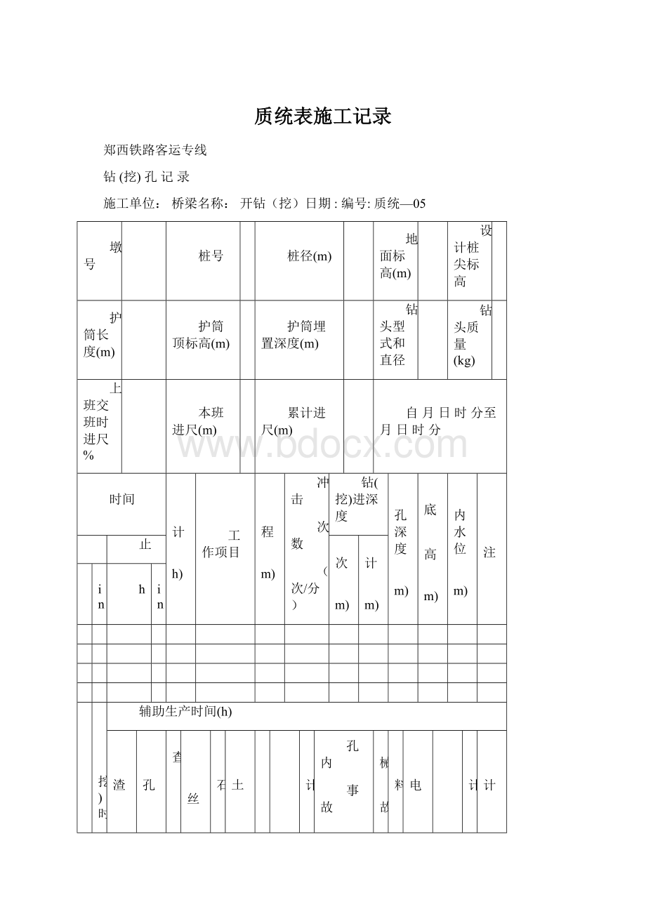 质统表施工记录.docx_第1页