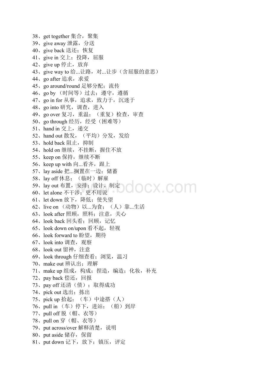 四级英语常用动词名词形容词介词固定搭配1.docx_第2页