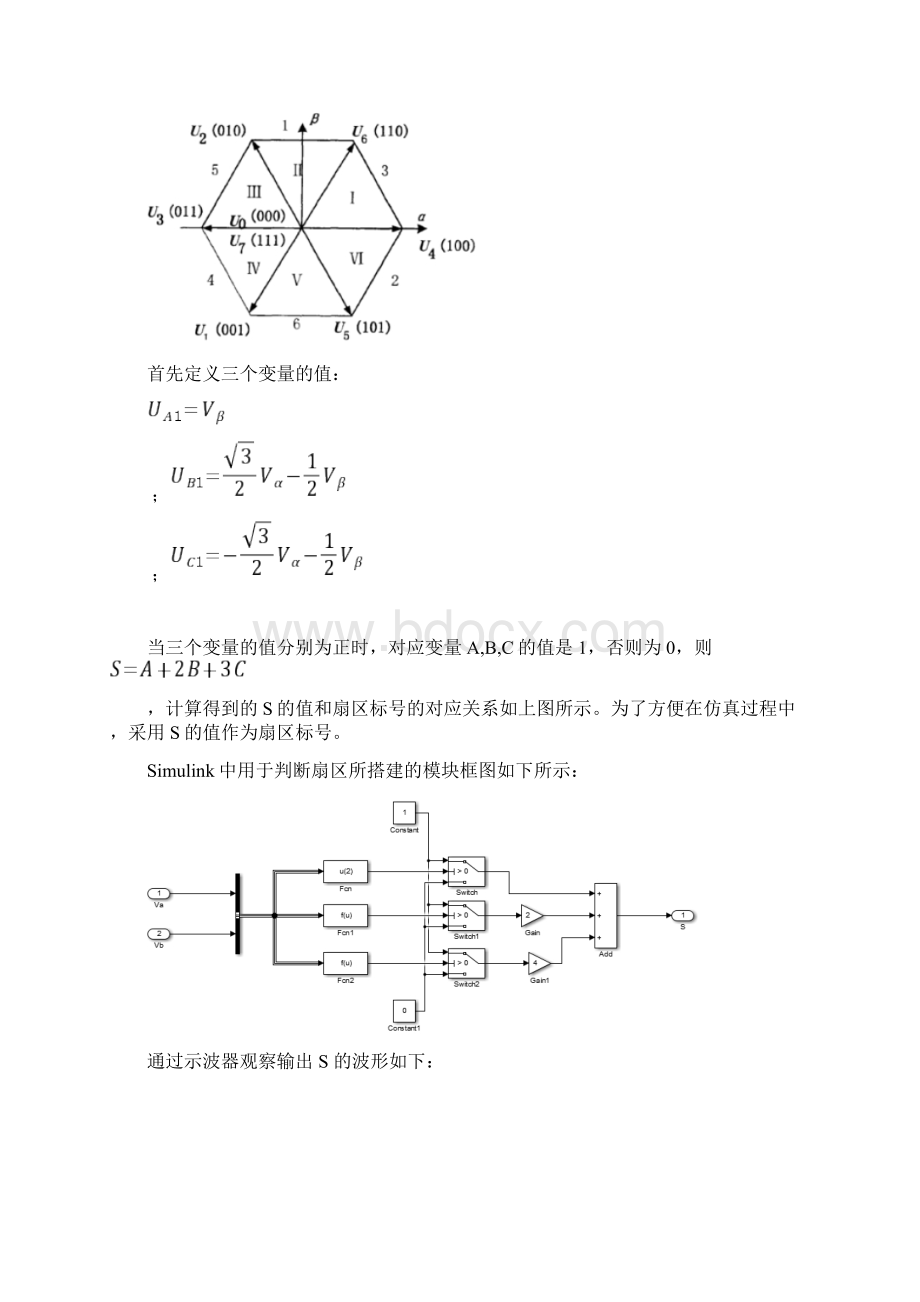 电力电子SVPWM五段法仿真.docx_第2页