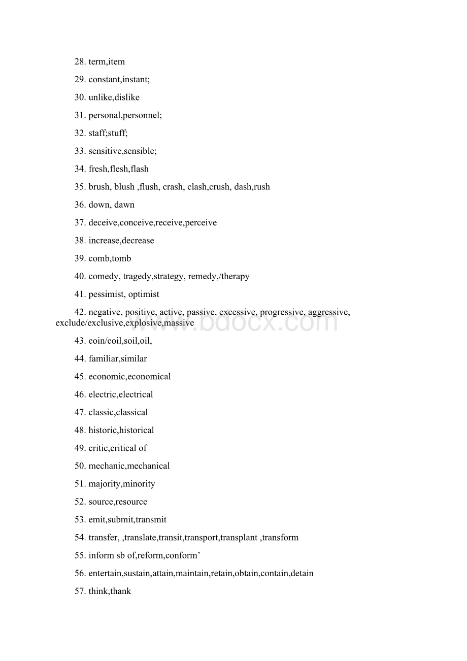 大学英语四级单词音形易混单词总结.docx_第2页