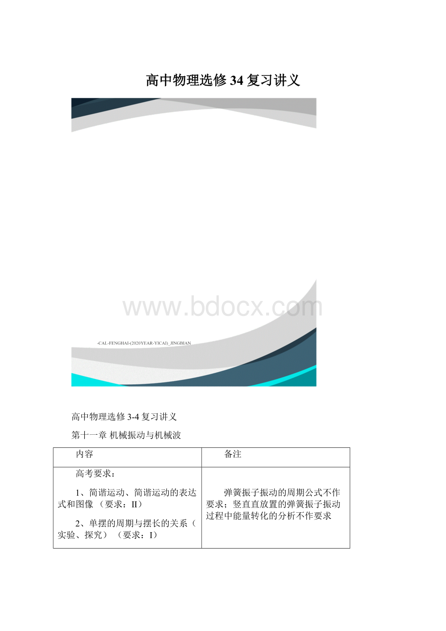 高中物理选修34复习讲义.docx_第1页