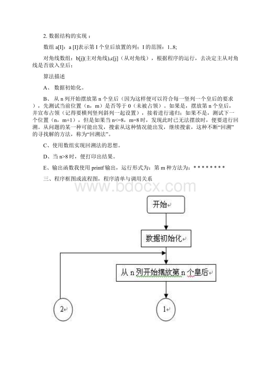 关于八皇后问题的C++课程设计.docx_第2页