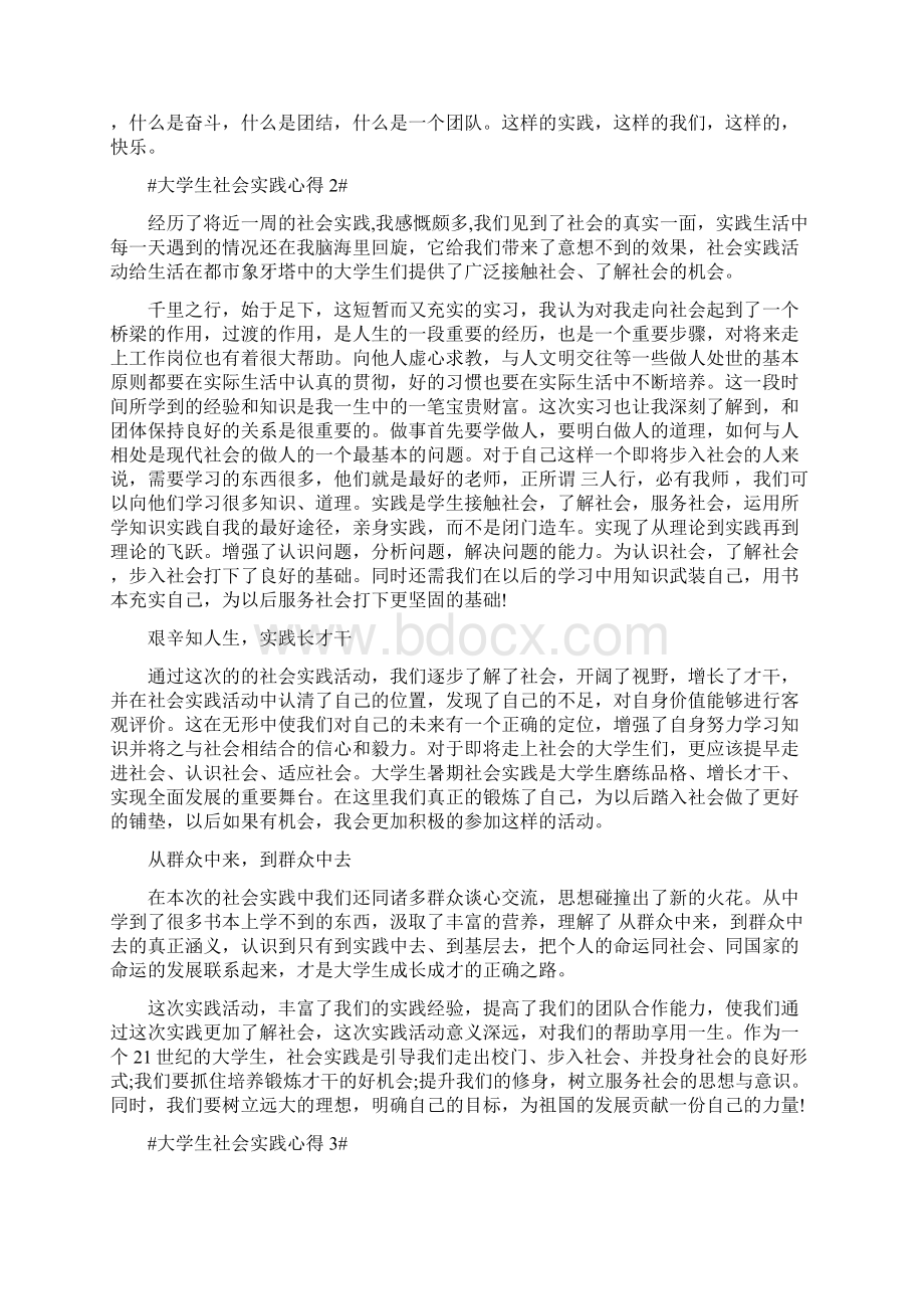 大学生社会实践心得体会1000字5篇.docx_第2页